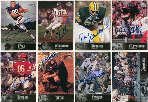 1997 Upper Deck Legends Football Collection (143) Including Signed Cards (86) (Beckett PreCert)